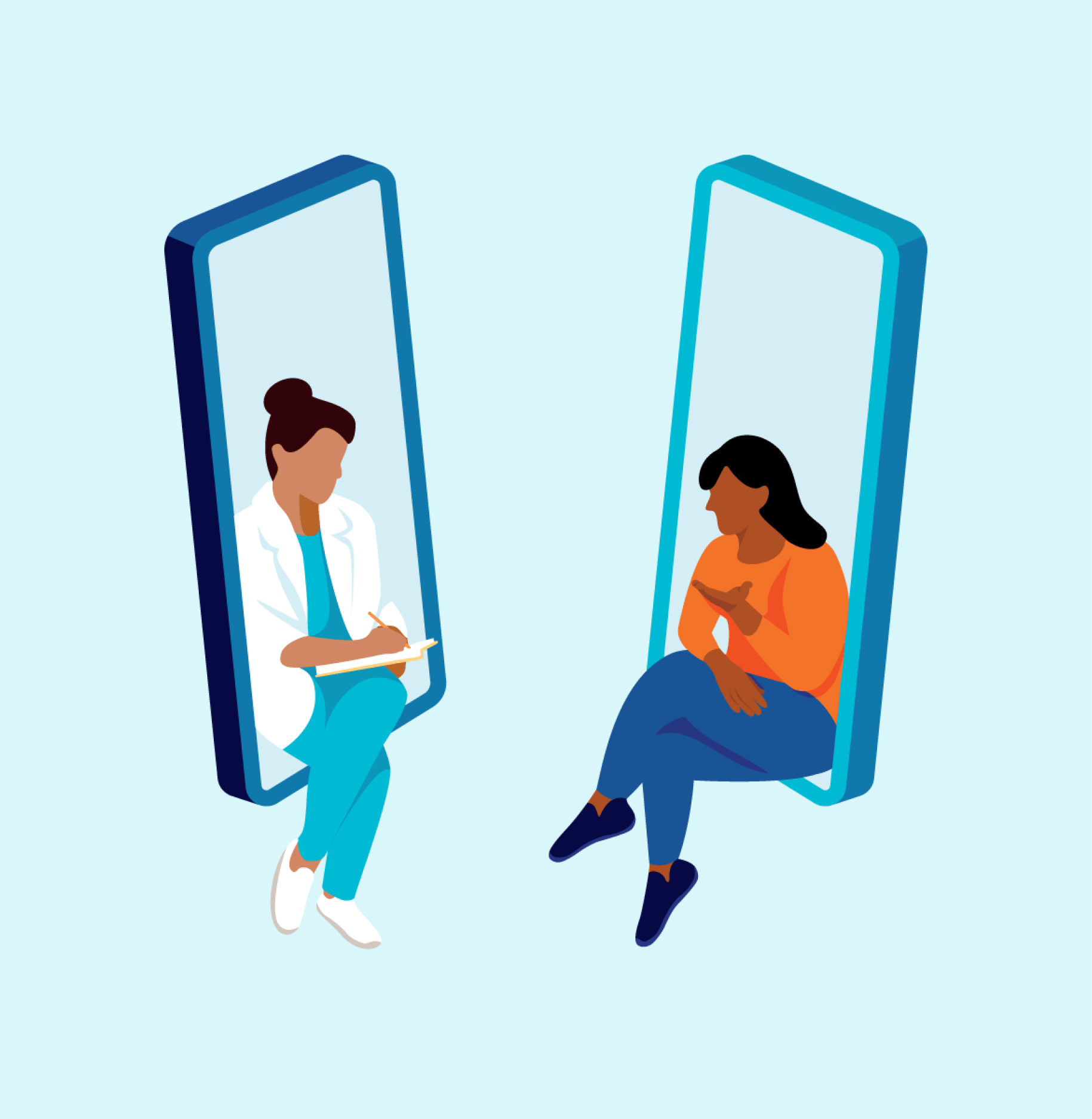 Woman using the Optum WA MyChart app on her smartphone for healthcare management